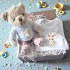 Personalised Our Little Bunny Gift Hamper - Teddy & Baby Vest