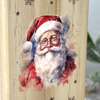 Personalised Traditional Santa Wooden Tealight Candle Holder