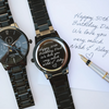 Handwriting Engraving Men's Stainless Steel Architect Apollo Black Watch