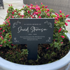 Personalised Wreath Design Slate Garden Sign