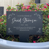 Personalised Wreath Design Slate Garden Sign