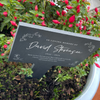 Personalised Wreath Design Slate Garden Sign