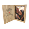 Personalised Couples Names Wooden Book Photo Frame 7" x 5" Photo