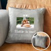 Personalised Photo Upload Pet Faux Fur Cuddle Filled Cushion