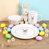 Personalised Little Bunny Pink Plastic Breakfast Set