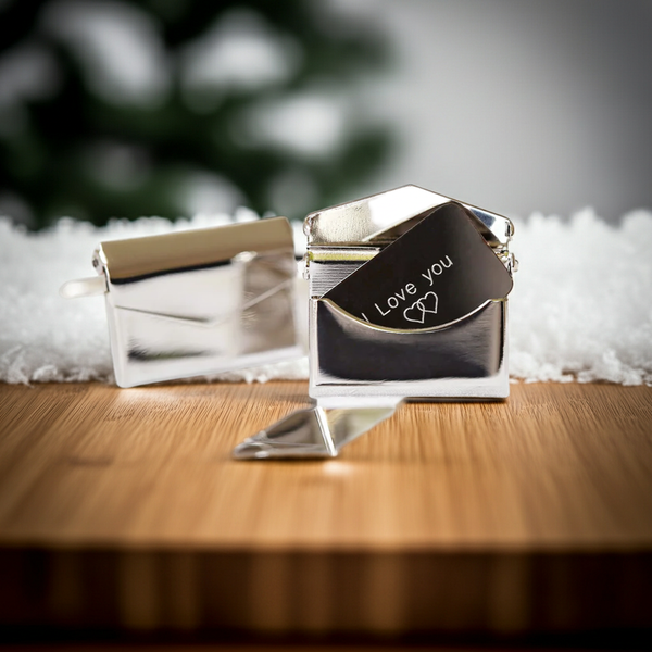 Personalised Stainless Steel Secret Message Engraved Cufflinks