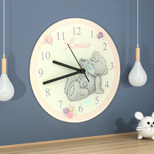 Personalised Me To You Glass Clock