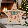 Personalised Believe Wooden Star Ornament