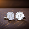 Personalised New Daddy Cufflinks Silver Finish