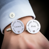 Personalised This Daddy Belongs To Cufflinks Silver Finish