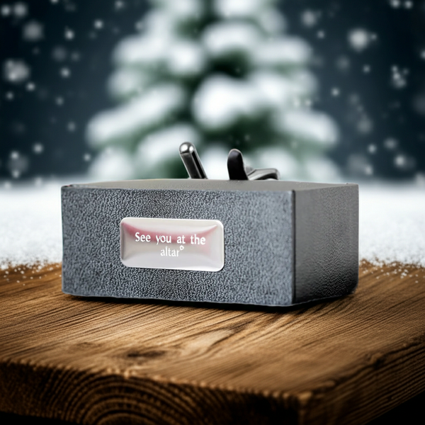 Personalised Stainless Steel Secret Message Engraved Cufflinks