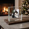 Personalised Pet Paw Prints Memorial Photo Upload Crystal Token