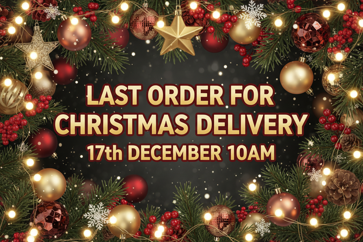 Last order for Christmas Delivery 17th December 10am - Christmas theme