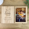 Personalised In Loving Memory Dove Memorial Wooden Book Photo Frame 7" x 5" Photo