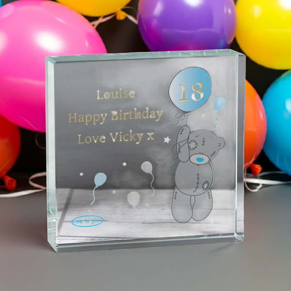 Personalised Me To You Balloon Crystal Token