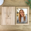 Personalised Memorial Wooden Book Photo Frame 7" x 5" Photo