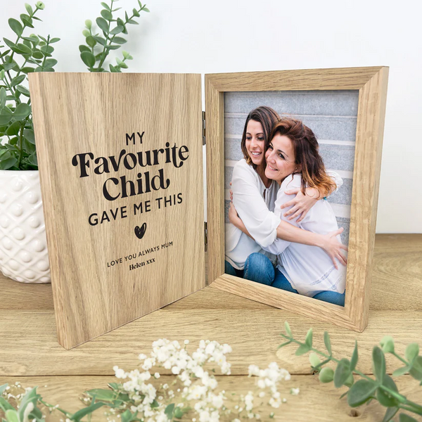 Personalised My Favourite Child Gave Me This Book Wooden Photo Frame 7" x 5" Photo
