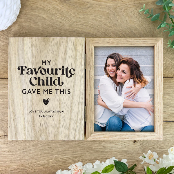 Personalised My Favourite Child Gave Me This Book Wooden Photo Frame 7" x 5" Photo