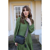 Personalised Elie Beaumont Cross Body Black Leather Bag with Choice of Strap