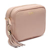 Personalised Elie Beaumont Cross Body Pink Leather Bag with Choice of Strap