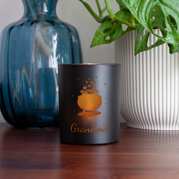 Personalised Halloween Cauldron Tealight Candle Holder