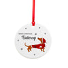Personalised Little Dog Ceramic Christmas Ornament