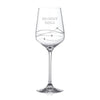 Personalised Spiral Wine Glass with Swarovski Crystals