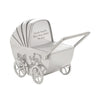 Personalised Silver Plated Pram Money Box
