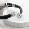 Personalised Men's Leather ID Bracelet