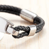 Personalised Men's Leather ID Bracelet