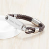 Personalised Men's Leather ID Bracelet