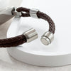 Personalised Men's Leather ID Bracelet