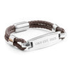 Personalised Men's Leather ID Bracelet