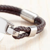 Personalised Men's Leather ID Bracelet