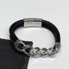 Personalised Men's Eternal Love Chain Leather Bracelet