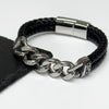 Personalised Men's Eternal Love Chain Leather Bracelet