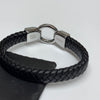 Personalised Men's Eternity Circle Leather Bracelet
