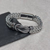 Personalised Men's Woven Stainless Steel Infinity Knot Bracelet