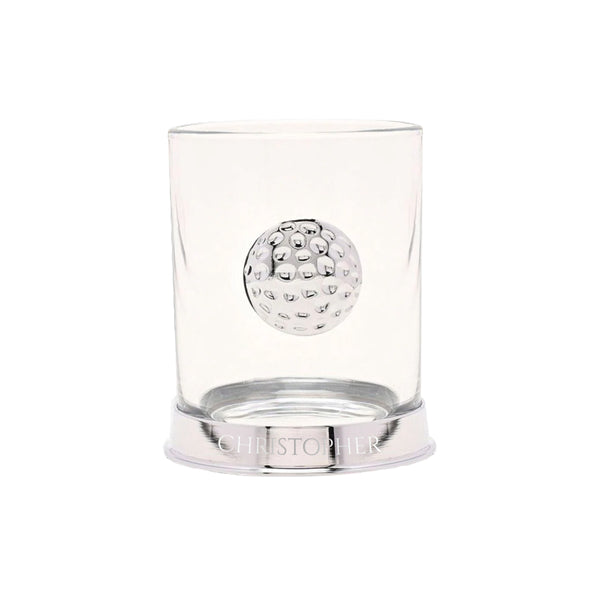 Personalised Golf Pewter Whisky Glass