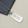 Personalised Men's Brushed Stainless Steel Medical Dog Tag Necklace