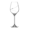 Personalised Helical Twist White Wine Glass with Swarovski Crystals