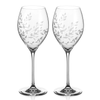 Personalised Floral Crystal Wine Glasses - Set of Two