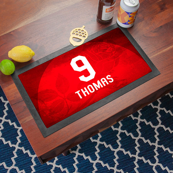 Personalised England Football Bar Mat