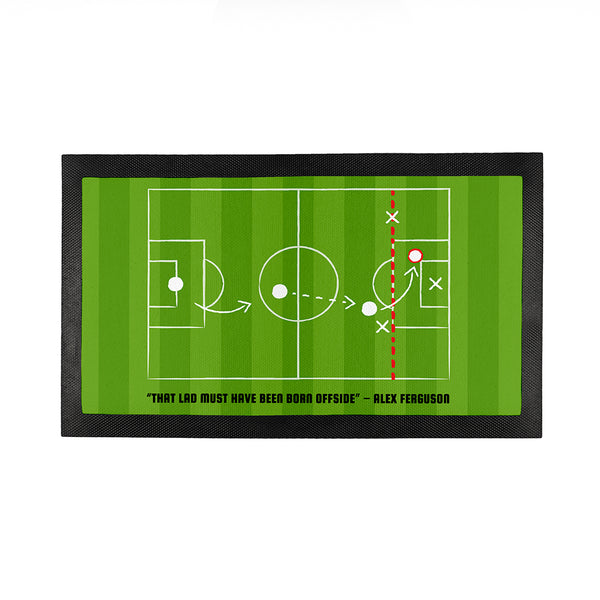 Personalised Offside Rule Football Bar Mat