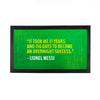 Personalised Football Quote Football Bar Mat