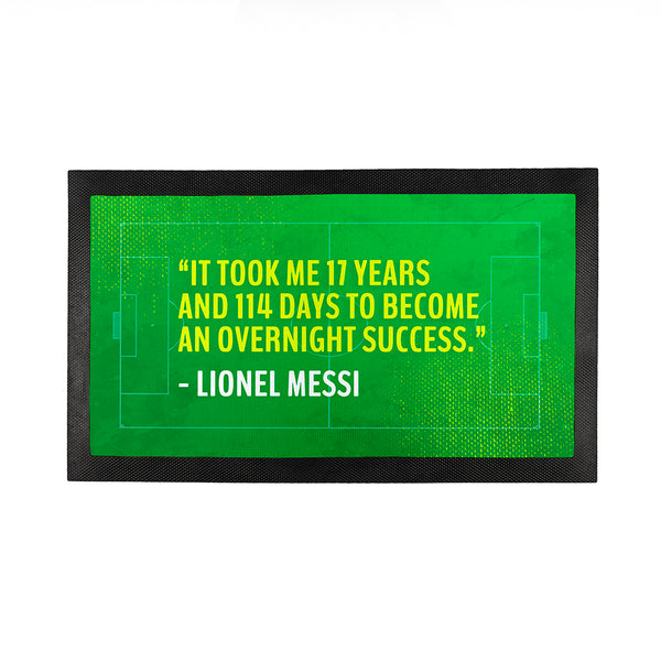 Personalised Football Quote Football Bar Mat