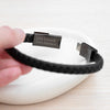 Personalised Men's Secret Message USB Cable Bracelet