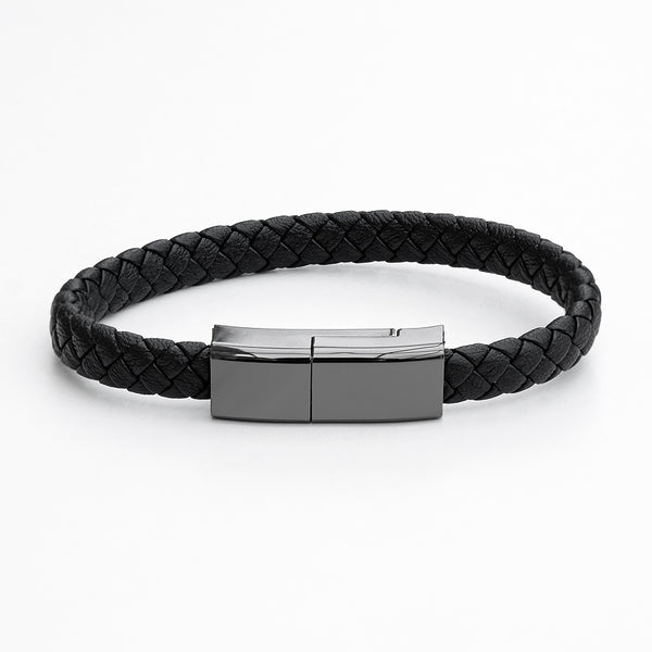 Personalised Men's Secret Message USB Cable Bracelet
