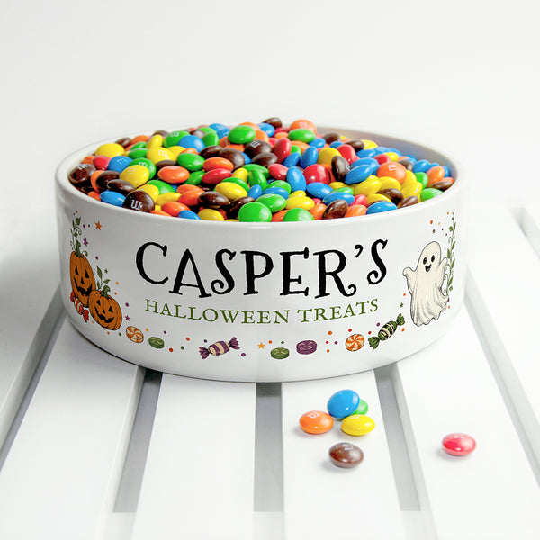 Personalised Halloween Ceramic Treats Serving Bowl