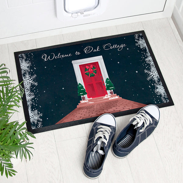 Personalised Festive Home Door Mat